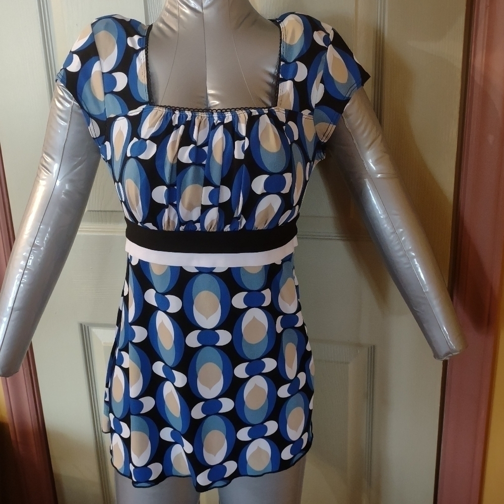 I.n Studio petite Size p/m short sleeve blouse shirt top summertime